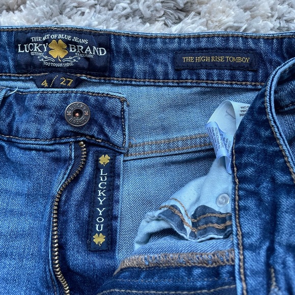 Medium Wash Lucky Brand High Rose Tomboy Jeans - Picture 6 of 9